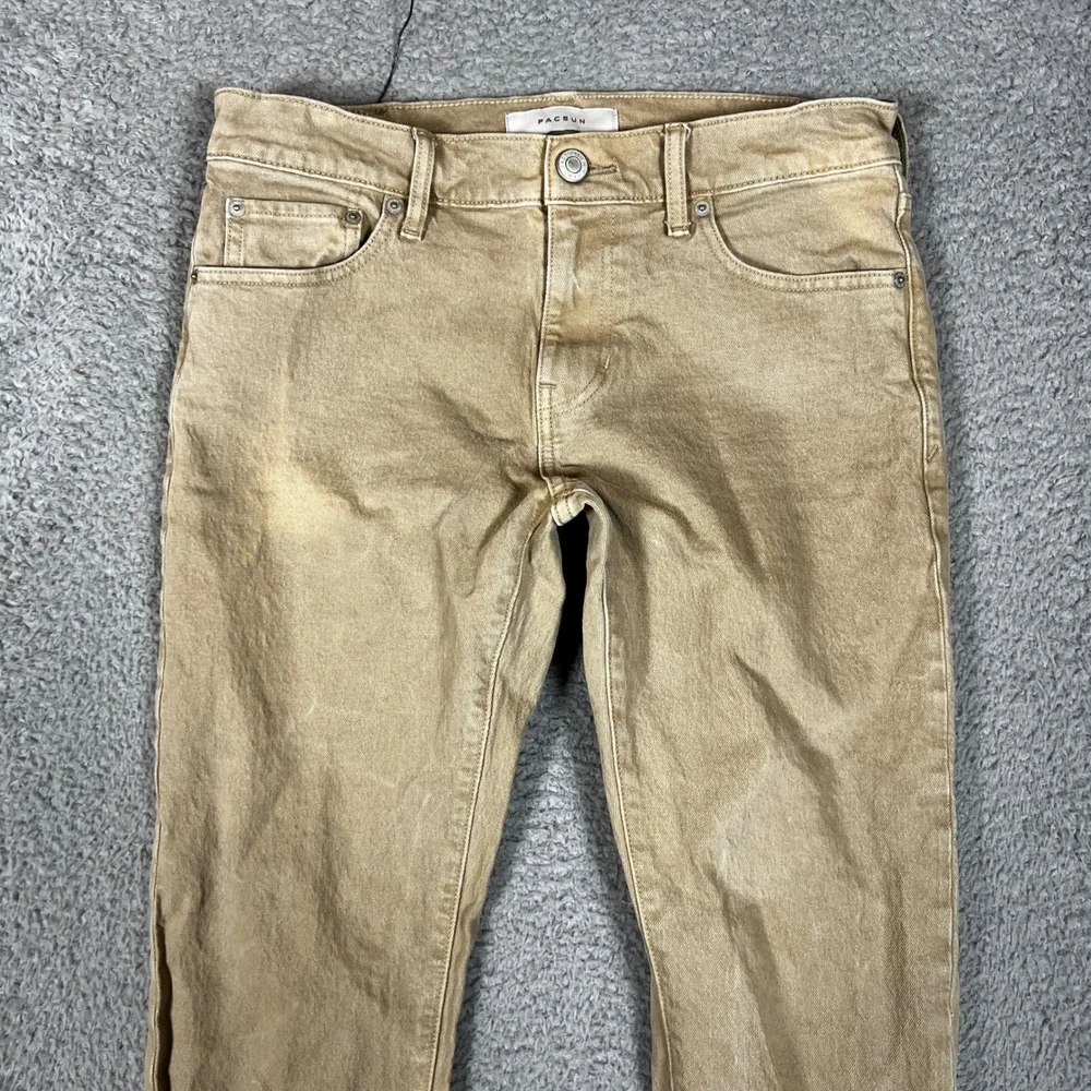 PacSun Slim‎ Jeans Mens 30x32 Tan Excellent Denim Pants Business Formal Casual